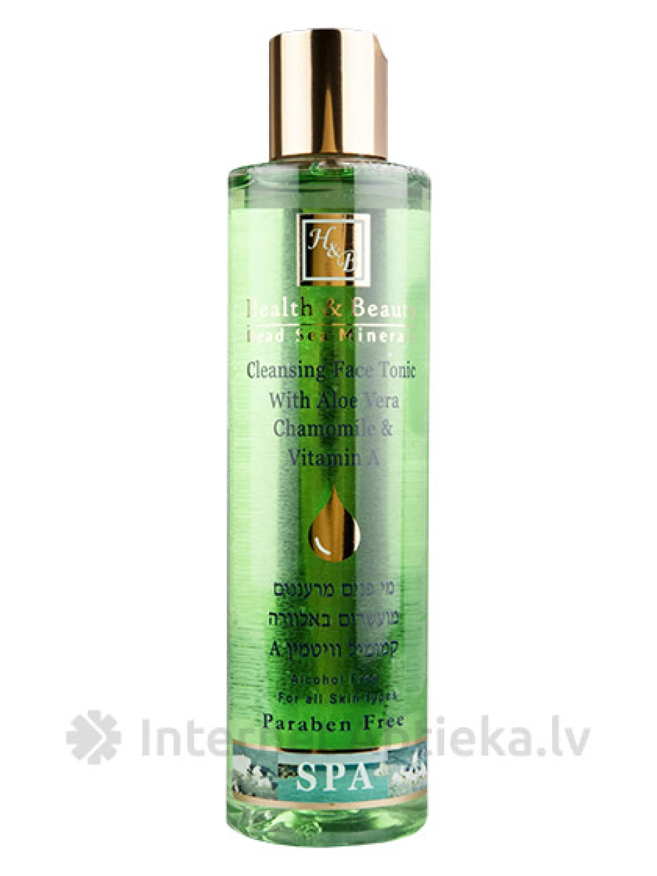 H&B Attīrošs Sejas Toniks Aloe Vera Chamomile & Vitamin A, 250 ml | internetaptieka.lv