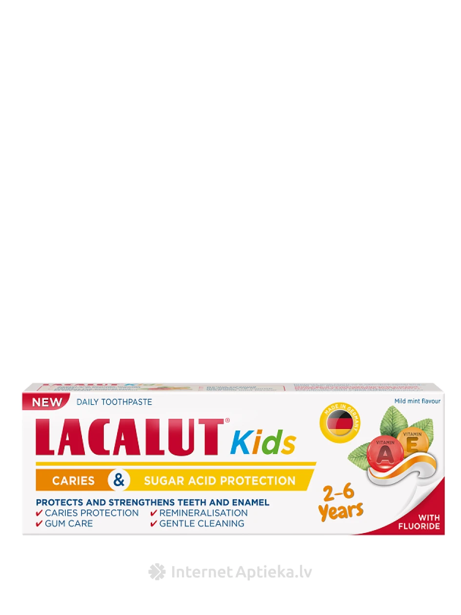 Lacalut Kids 2-6 года зубная паста, 55 мл | internetaptieka.lv