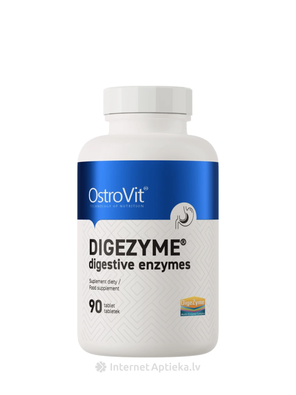 OstroVit Digezyme Digestive Enzymes tabletes, 90 gb. | internetaptieka.lv