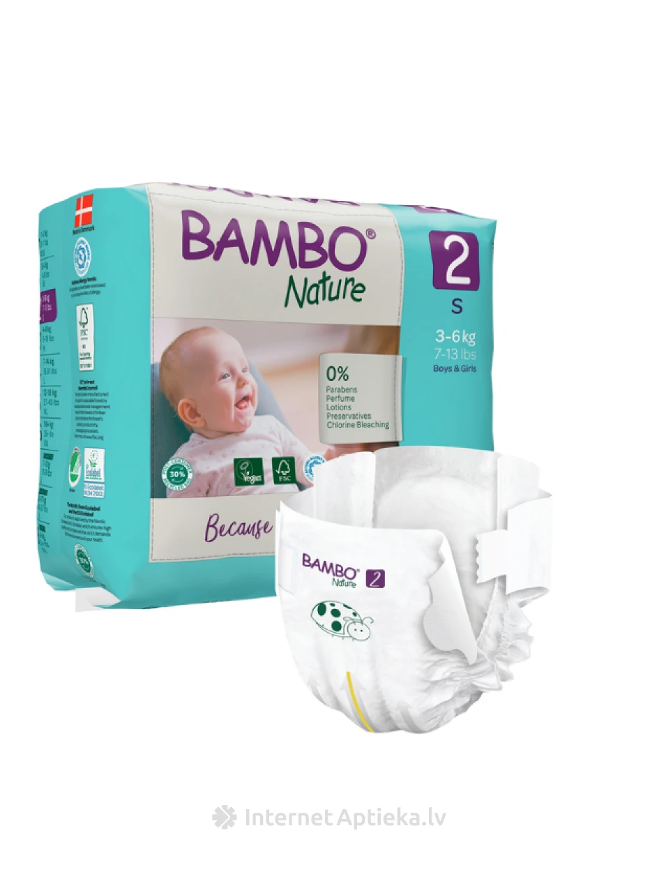 Bambo Nature mähkmed 3-6 kg, 30 tk. | internetaptieka.lv