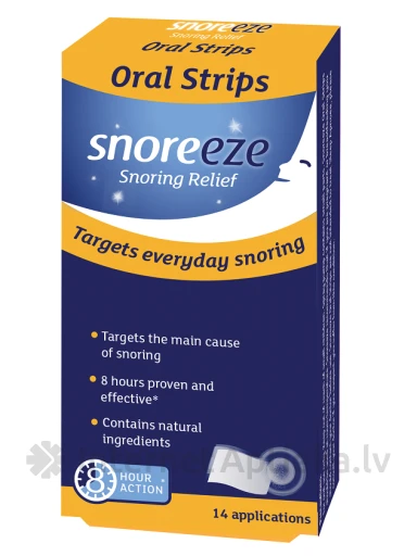 SNOREEZE против храпа нёбные растворимые во рту пластинки, 14 шт. | internetaptieka.lv