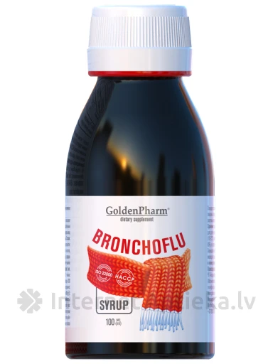 Golden Pharm Bronchoflu sīrups, 100 ml | internetaptieka.lv
