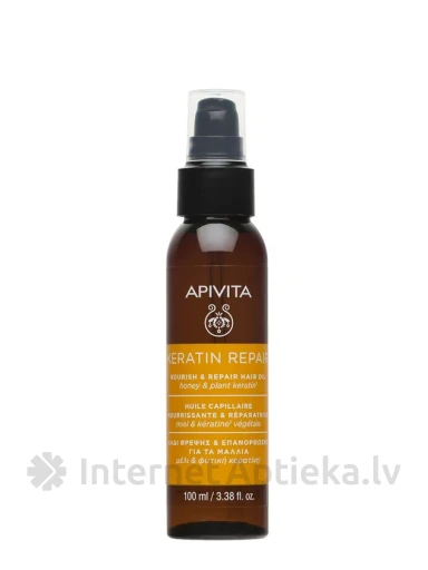 APIVITA KERATIN REPAIR plaukų aliejus, 100 ml | internetaptieka.lv