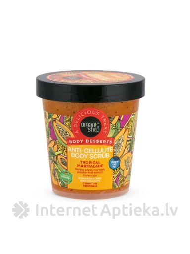 ORGANIC SHOP kūno šveitiklis Prieš celiulitą Tropical Marmalade, 450 ml | internetaptieka.lv