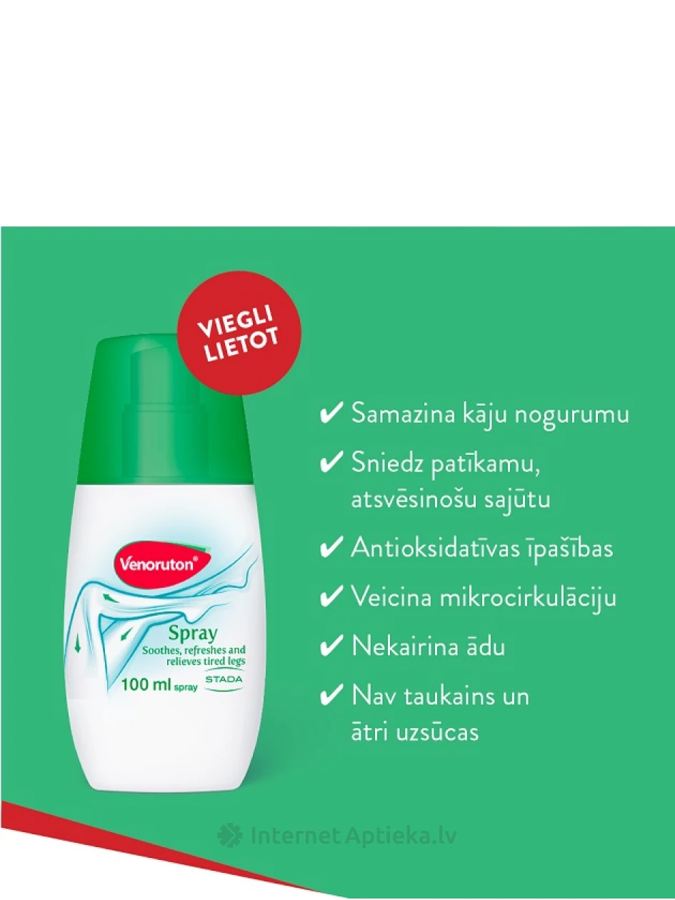 Venoruton спрей, 100 мл | internetaptieka.lv