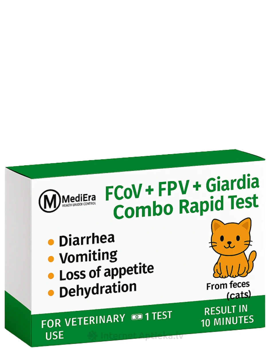 FCOV + FPV + GIARDIA LAMBLIA antigēnu kombinētais eksprestests (fēces) | internetaptieka.lv