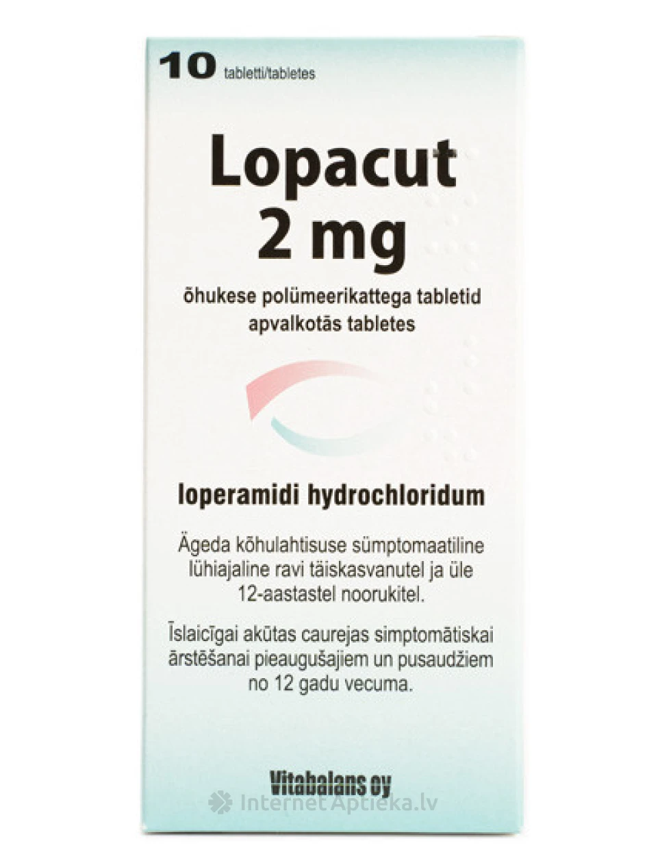 Lopacut Loperamiid 2 mg, 10 tabletti | internetaptieka.lv
