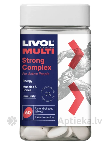 LIVOL MULTI Strong Complex tabletes, 60 gb. | internetaptieka.lv
