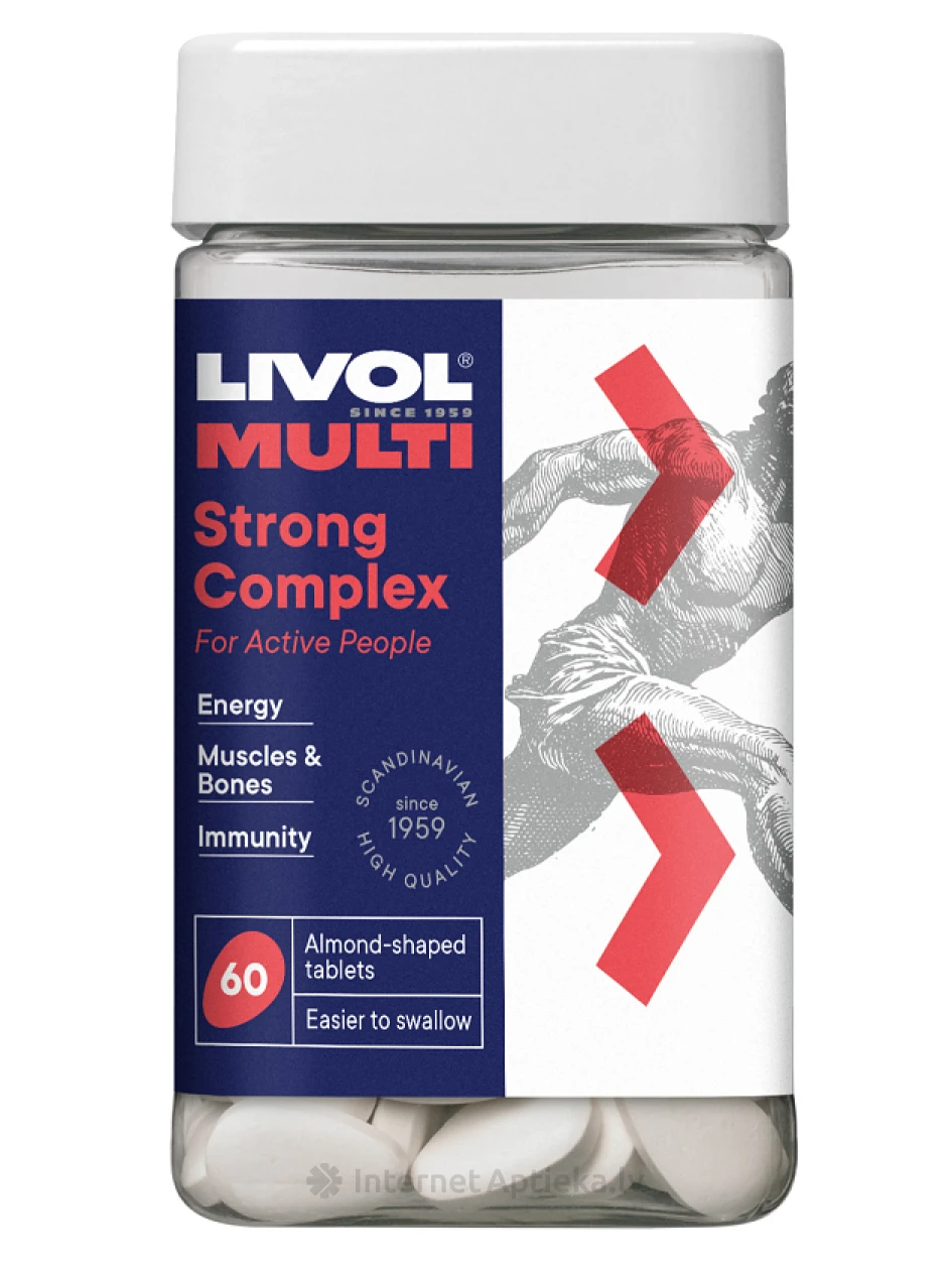 LIVOL MULTI Strong Complex tabletes, 60 gb. | internetaptieka.lv
