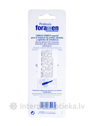 Foramen Denture Brush hambahari proteesidele, 1 tk. | internetaptieka.lv