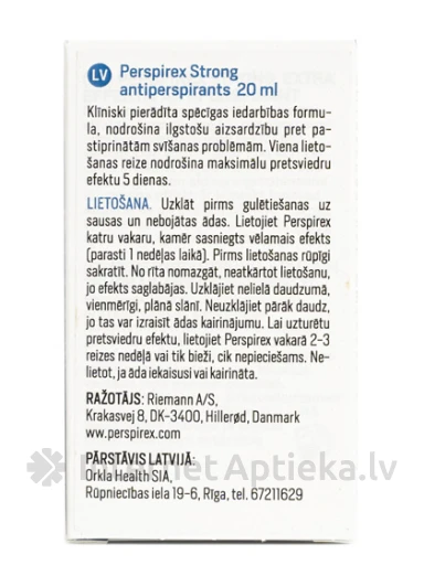 Perspirex Roll-On Strong antiperspirants ar rullīti, 20 ml | internetaptieka.lv
