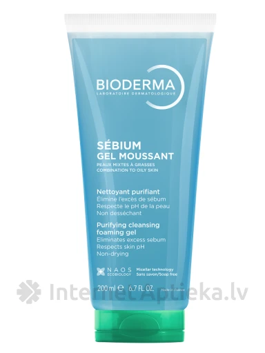 BIODERMA Sebium Gel putų gelis, 200 ml | internetaptieka.lv