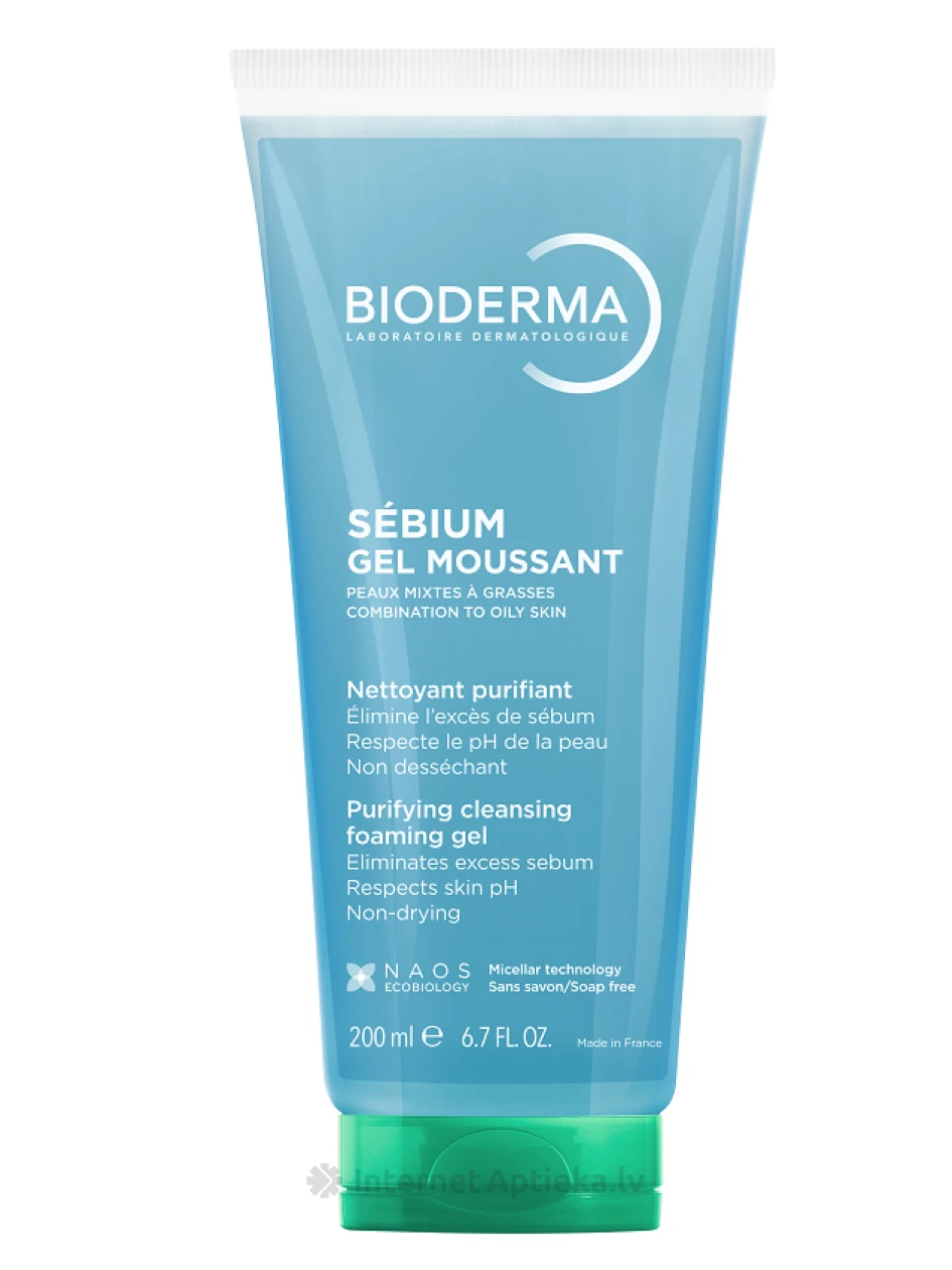 BIODERMA Sebium Gel putų gelis, 200 ml | internetaptieka.lv