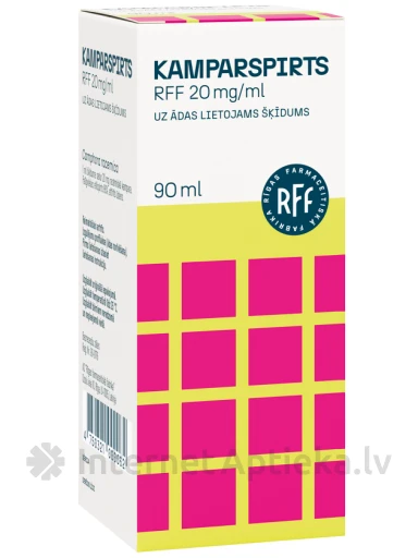 RFF Спирт Камфорный 2 мг/мл, 90 мл | internetaptieka.lv