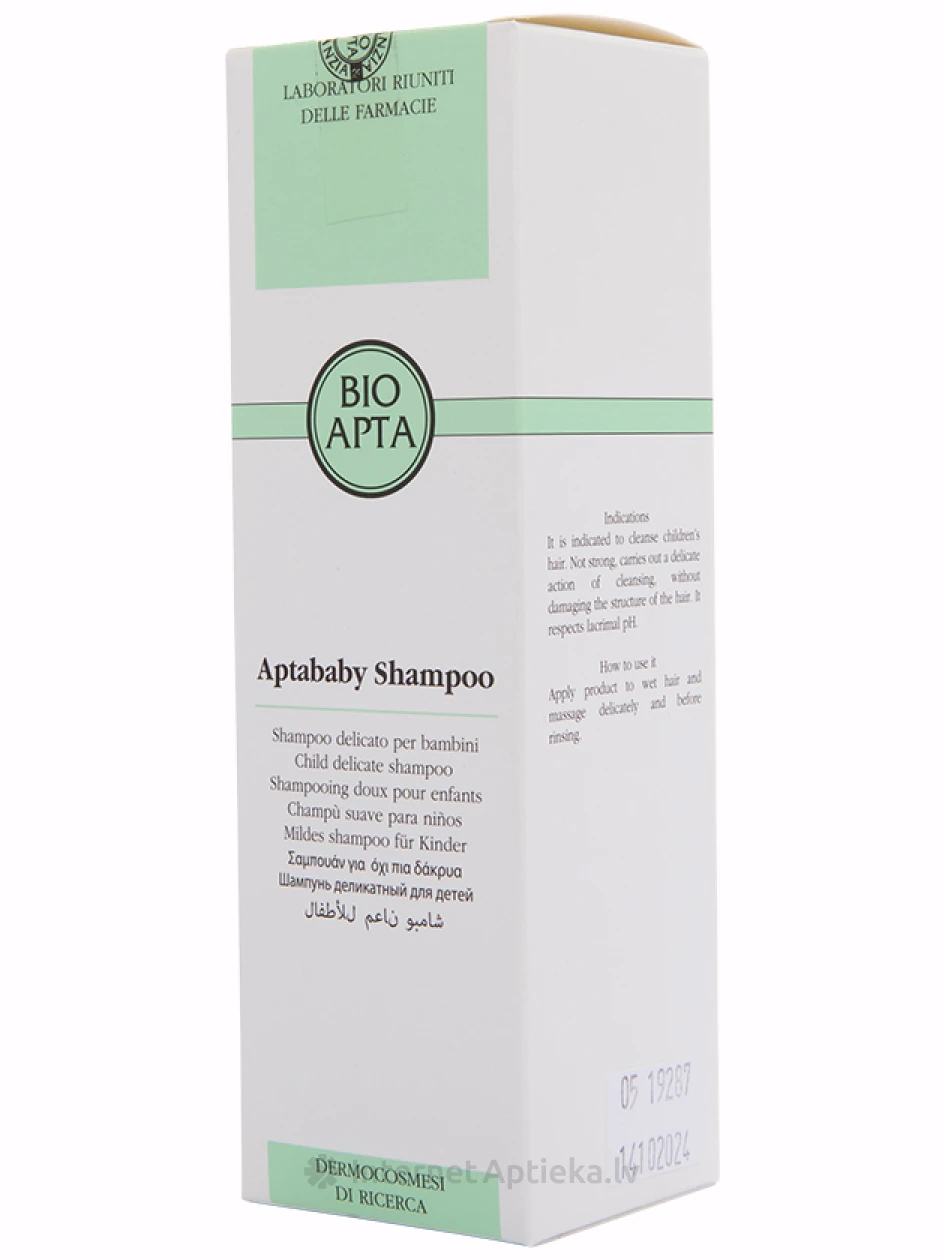 Bioapta Aptababy bezsulfātu šampūns bērniem, 200 ml | internetaptieka.lv