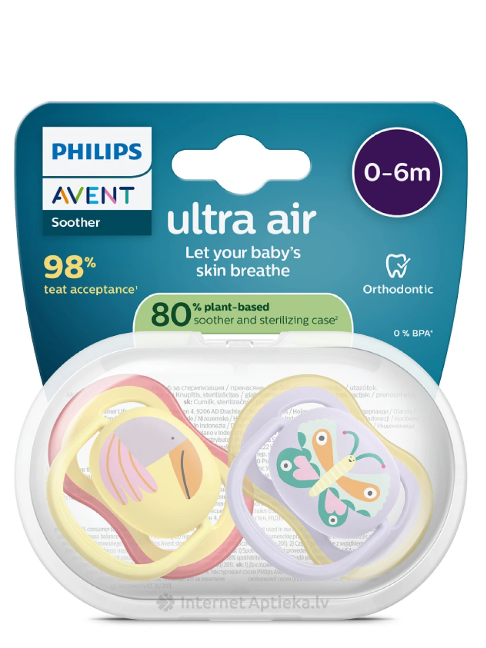 Philips Avent Lutt Ultra Air 0-6M, 2 tk. | internetaptieka.lv