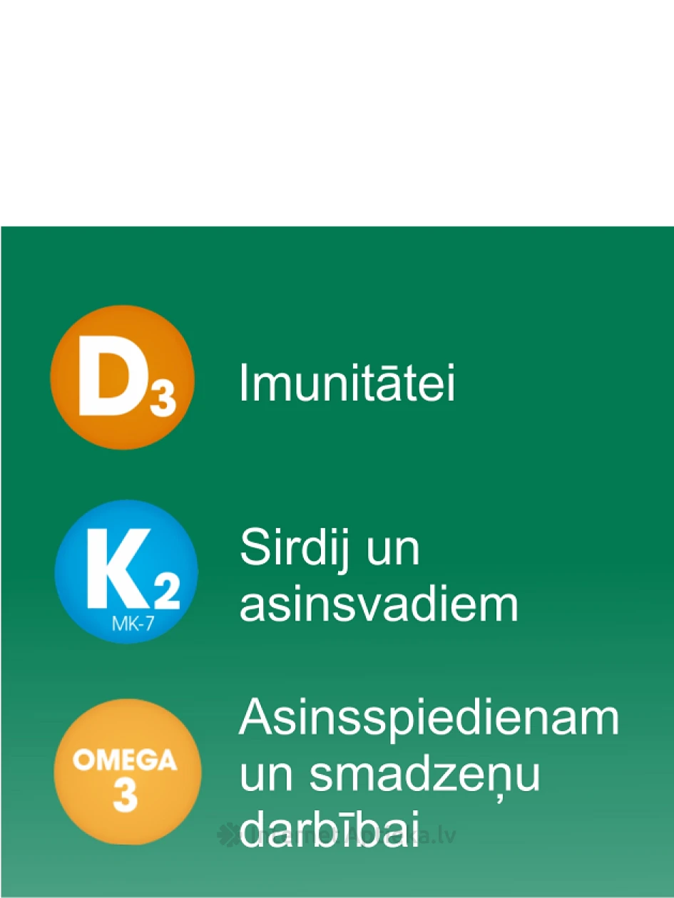 Olidetrim 2000IU D3+K2+ OMEGA-3, 30 kapsulas | internetaptieka.lv