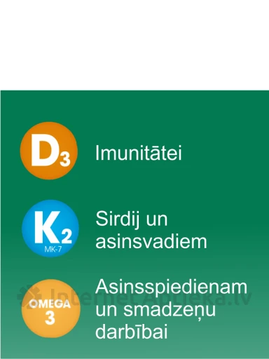 Olidetrim 2000IU D3+K2+ OMEGA-3, 30 kapsulas | internetaptieka.lv