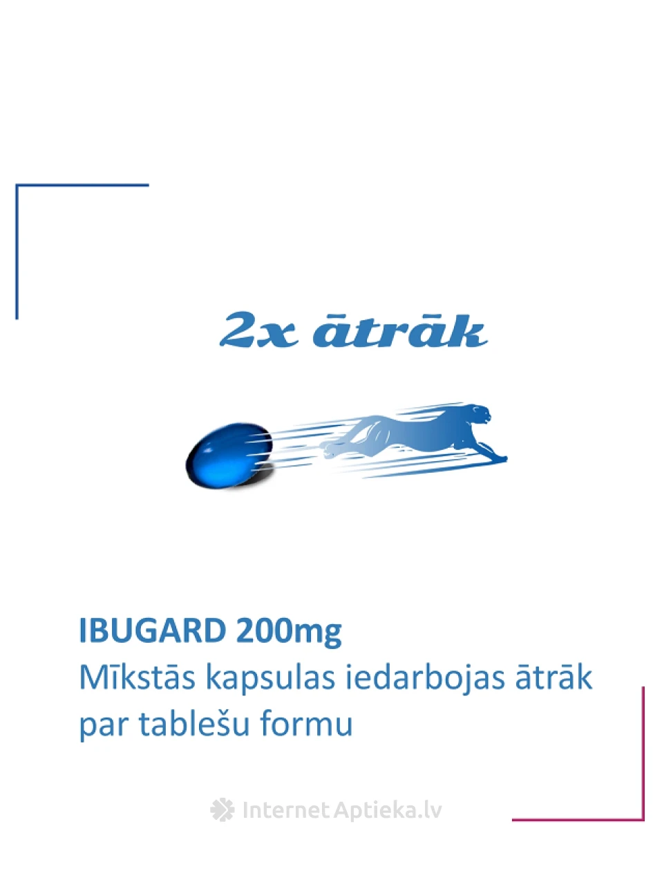 Ibugard 200 мг, 10 капсул | internetaptieka.lv