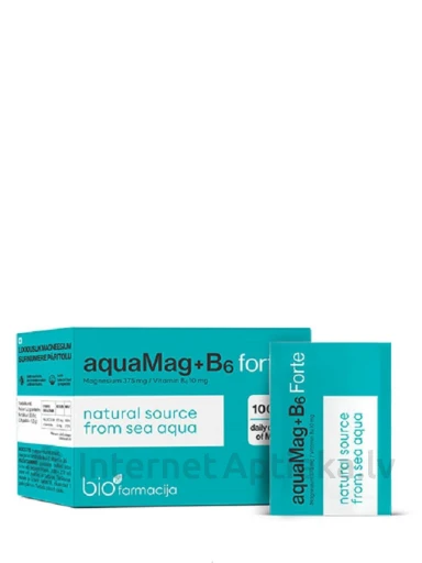 Biofarmatseutiline Aqua Mag+B6 forte, 28 pakki | internetaptieka.lv