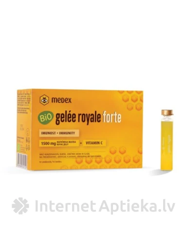 MEDEX Bio gelée royale forte ампулы, 10 шт. | internetaptieka.lv