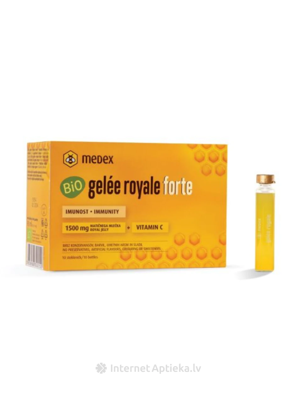 MEDEX Bio gelée royale forte ампулы, 10 шт. | internetaptieka.lv