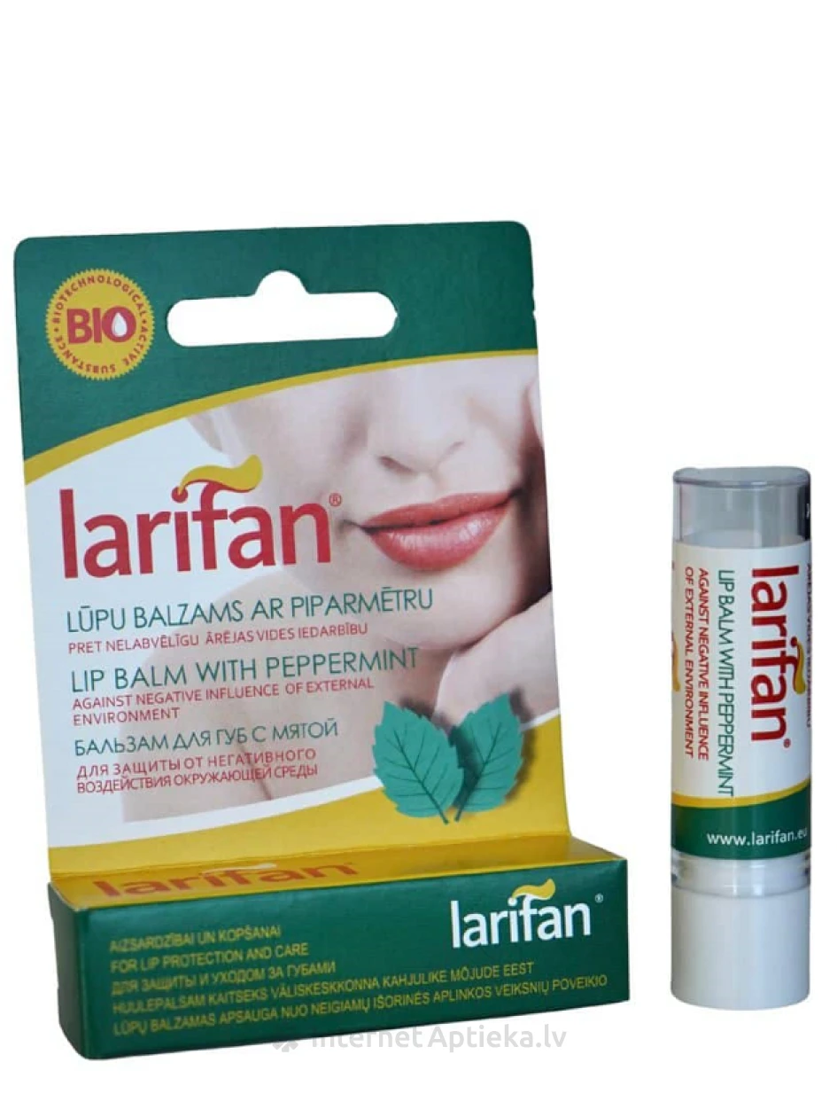 LARIFAN Lūpu balzāms Piparmētra, 4 g | internetaptieka.lv