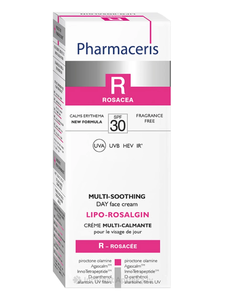 Pharmaceris Lipo-Rosalgin успокаивающий дневной крем для лица SPF30, 30 мл | internetaptieka.lv