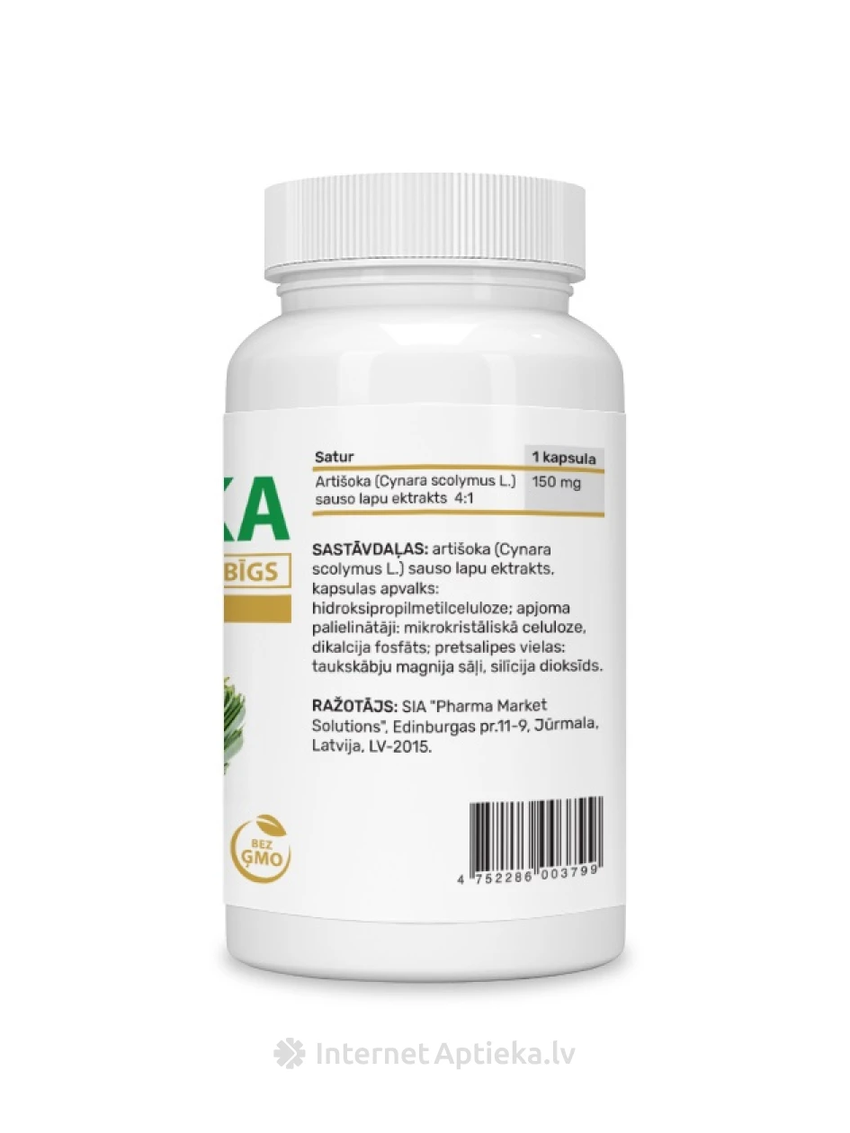 Artišoki ekstrakt kapslit, 30 tk. | internetaptieka.lv