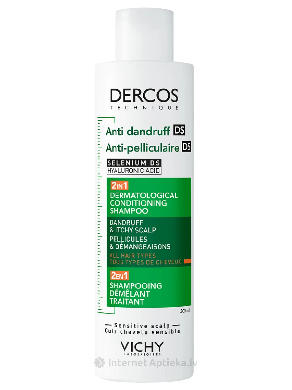 Vichy Dercos Anti-Dandruff 2in1 шампунь-кондиционер, 200 мл | internetaptieka.lv
