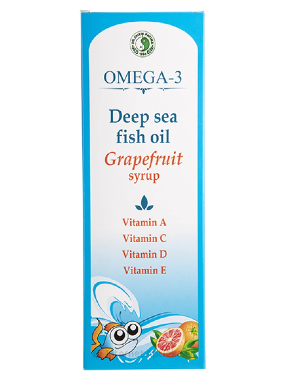 Рыбий жир Омега-3 с грейпфрутовым сиропом и витаминами, 500 мл | internetaptieka.lv