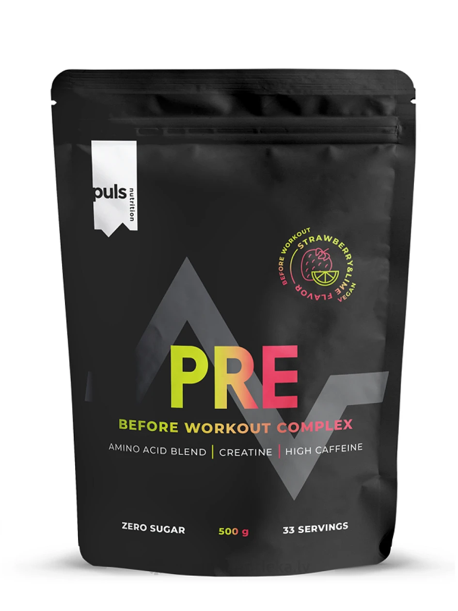 Puls pre workout Pulveris Complex strawberry lime, 500 g | internetaptieka.lv