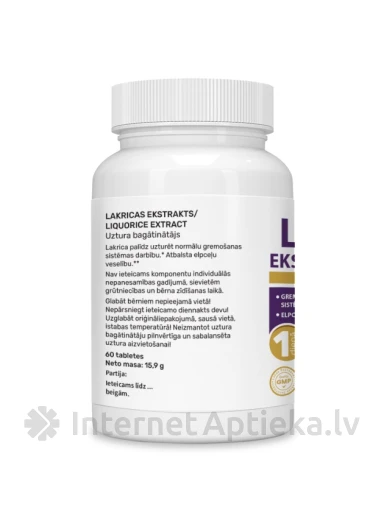 Lagritsaekstrakt, 60 tabletti | internetaptieka.lv