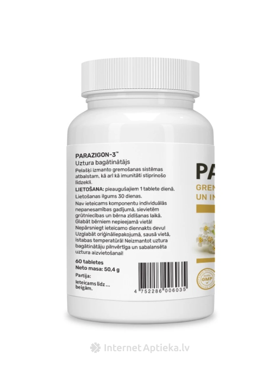 PARAZIGON-3™ tabletid, 60 tk. | internetaptieka.lv