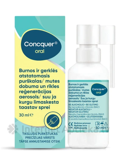 CONCQUER  Спрей для полости рта и горла, 30 мл | internetaptieka.lv
