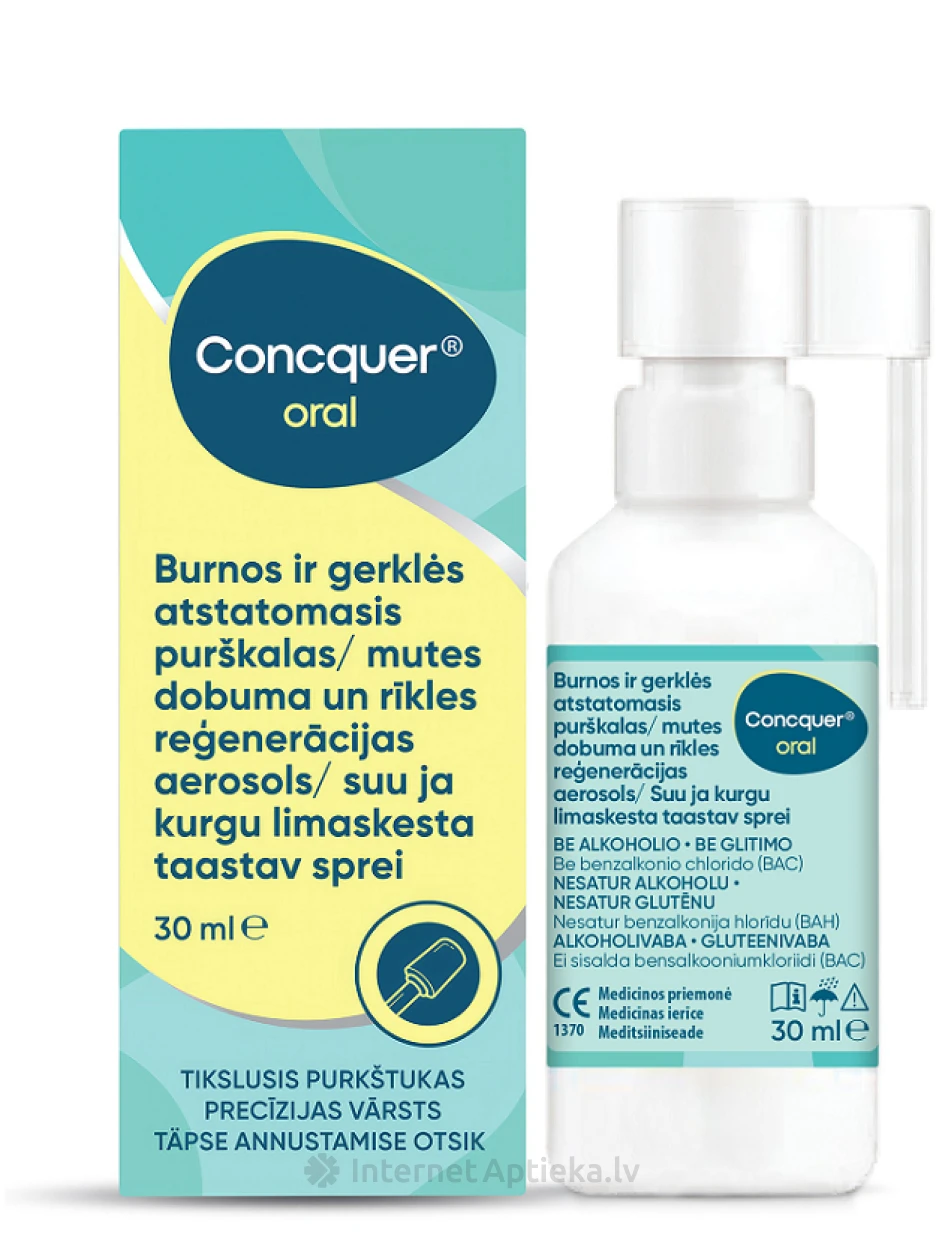 CONCQUER  Спрей для полости рта и горла, 30 мл | internetaptieka.lv