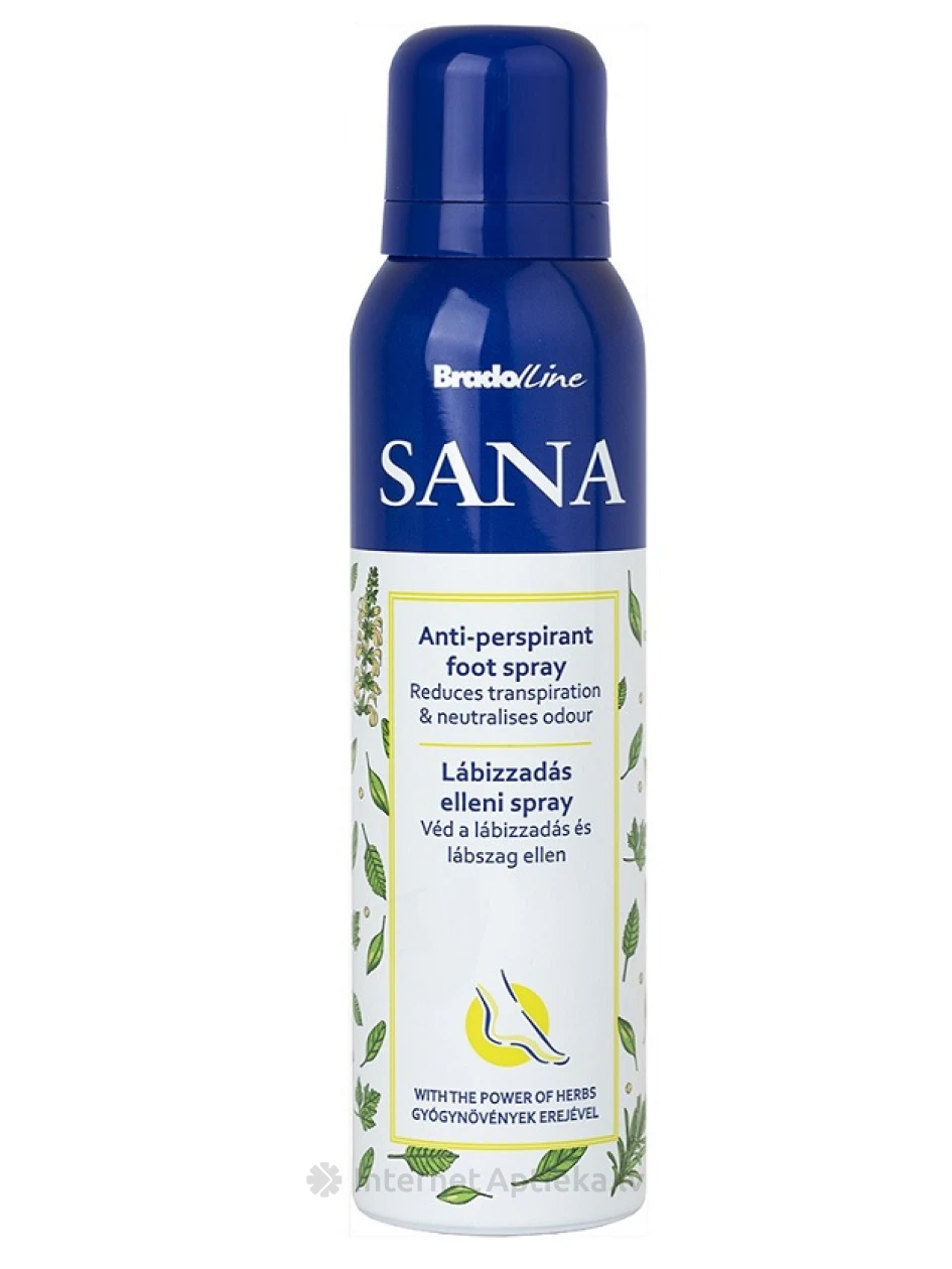 BRADOLINE Sana Kāju sprejs-antiperspirants Augu spēks, 150 ml | internetaptieka.lv