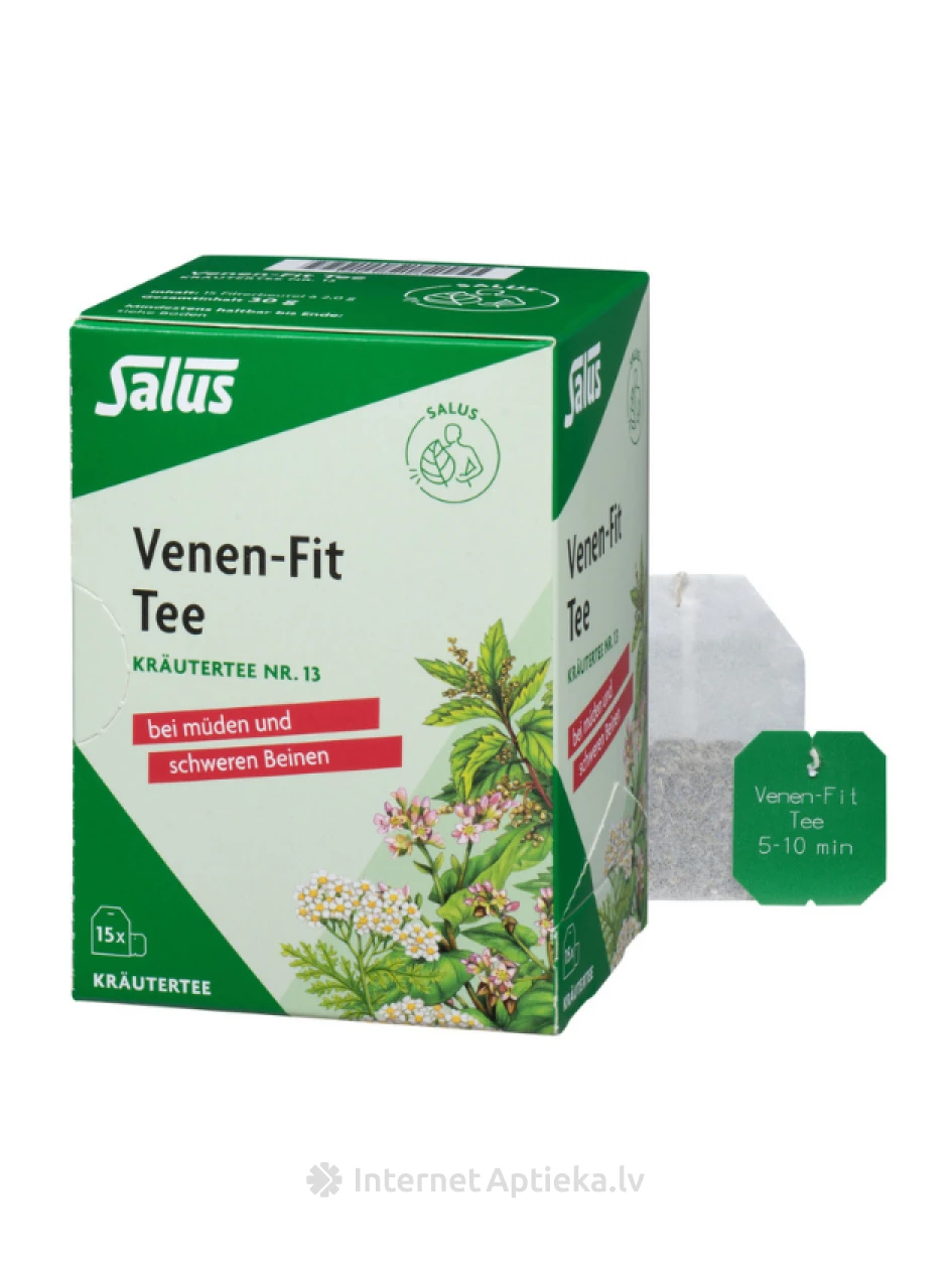 SALUS VENEN FIT zāļu tēja vēnām, nogurušām un smagām kājām, 15 paciņas | internetaptieka.lv