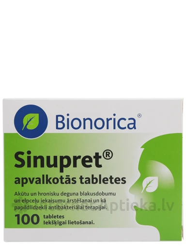 Sinupret, 100 драже | internetaptieka.lv