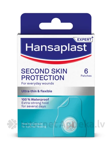 Hansaplast Second Skin Protection hidrokoloīdie plāksteri, 6 gb. | internetaptieka.lv
