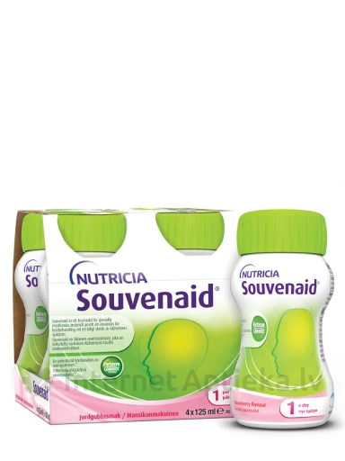 NUTRICIA Souvenaid® ar zemeņu garšu, 4*125 ml | internetaptieka.lv