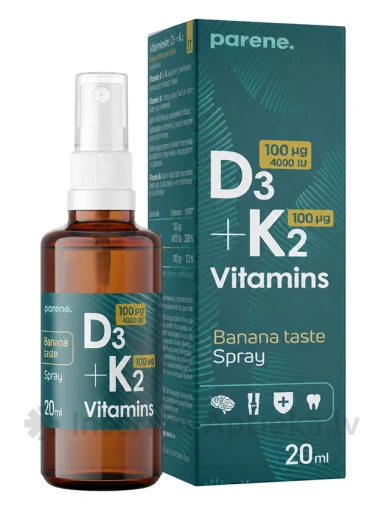 Vitamins D₃ 4000 IU + K₂ 100 µg  sprejs, 20 ml | internetaptieka.lv