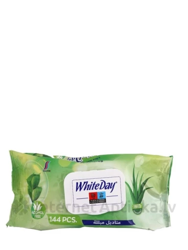 White Day Mitrās salvetes Ultra Sensitive Alveja, 144 gb. | internetaptieka.lv