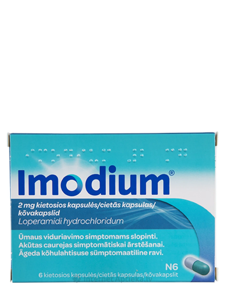 Imodium, 6 kapsulas | internetaptieka.lv