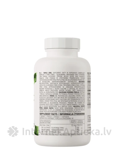 OstroVit Triple Zinc kapsulas, 90 gb. | internetaptieka.lv