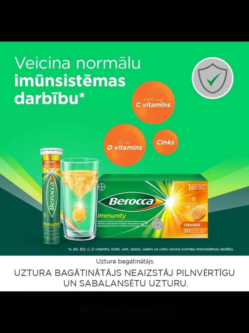 Berocca Immunity, 30 kihisevat tabletti | internetaptieka.lv