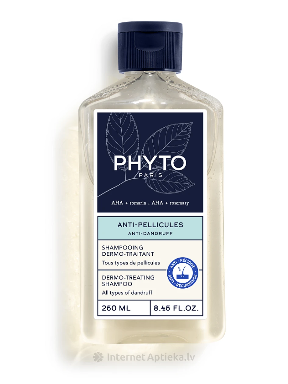 PHYTO DERMO-TREATING pretblaugznu šampūns visiem blaugznu tipiem, 250 ml | internetaptieka.lv
