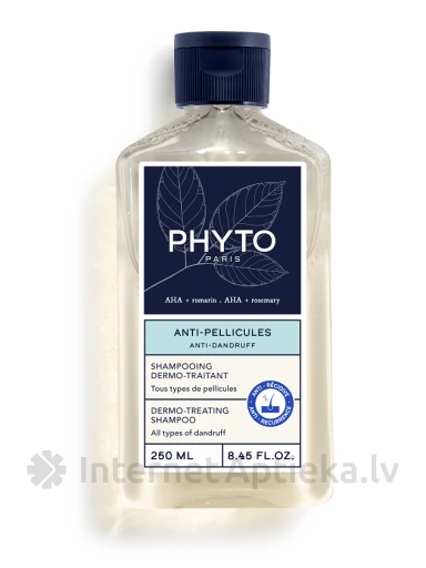 PHYTO DERMO-TREATING pretblaugznu šampūns visiem blaugznu tipiem, 250 ml | internetaptieka.lv