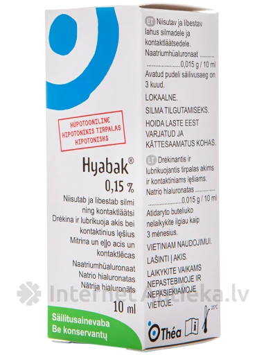 Thea Hyabaki silmatilgad 0,15%, 10 ml | internetaptieka.lv
