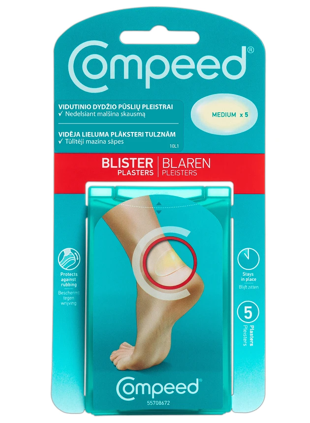 COMPEED  Vidēja Lieluma plāksteri tulznām, 5 gab.